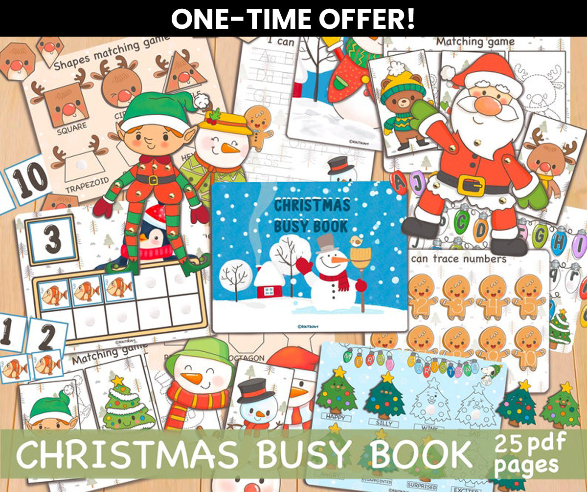 Christmas Busy Book for Toddler (90% OFF)