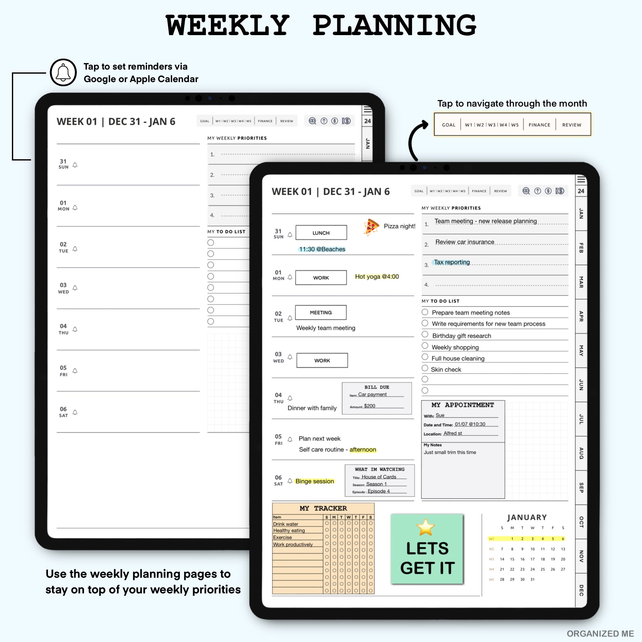 The Organized Me -  2024 & 2025 Digital Planner (90% OFF)