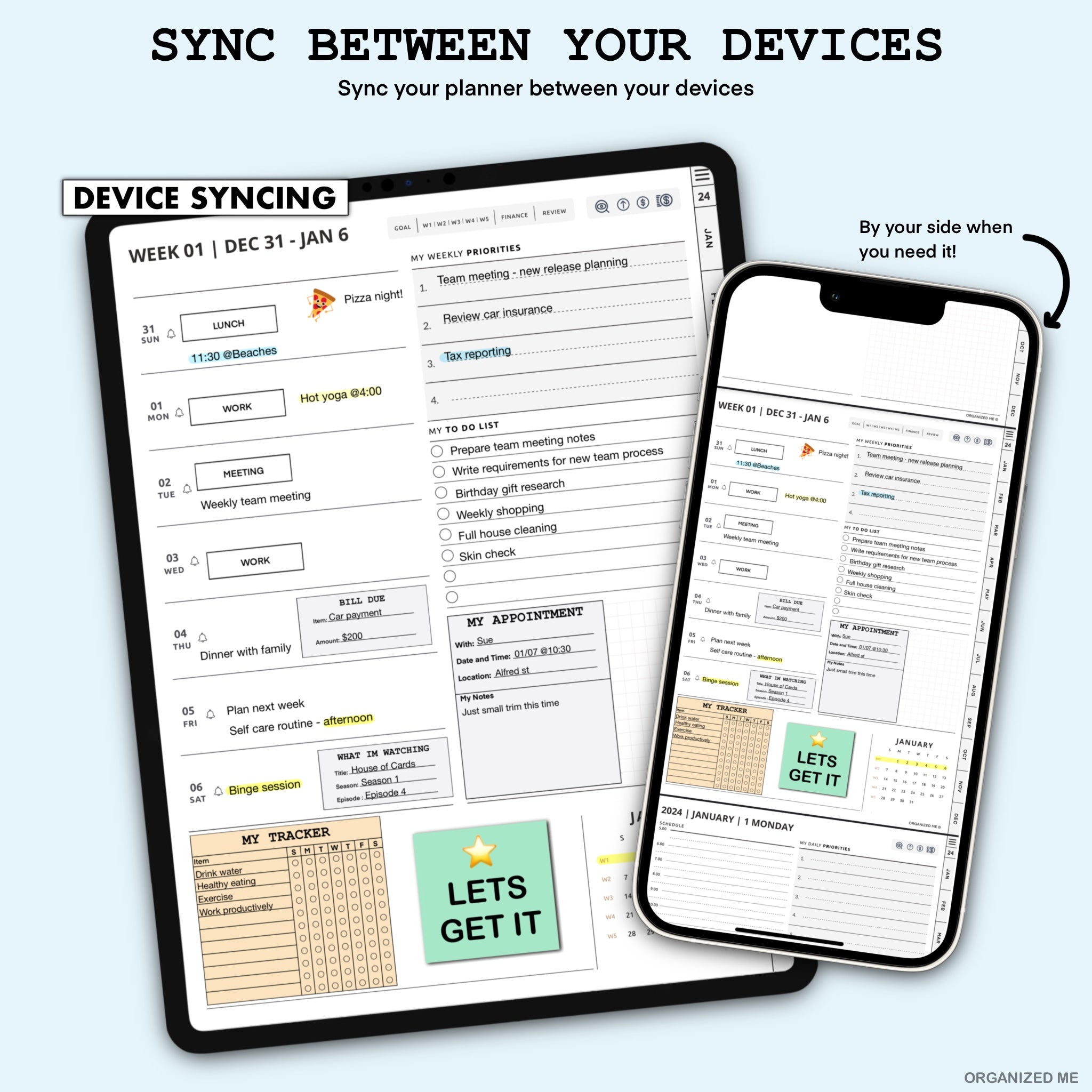 The Organized Me -  2024 & 2025 Digital Planner (90% OFF)