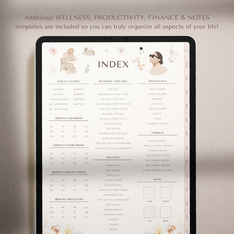 LuxeLife - Empowering 2024-2025 Digital Planner (90% OFF)