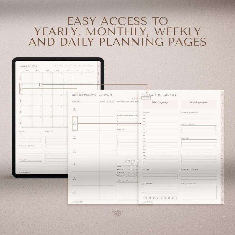 LuxeLife - Empowering 2024-2025 Digital Planner (90% OFF)