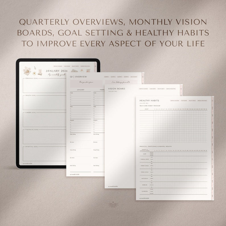 LuxeLife - Empowering 2024-2025 Digital Planner (90% OFF)