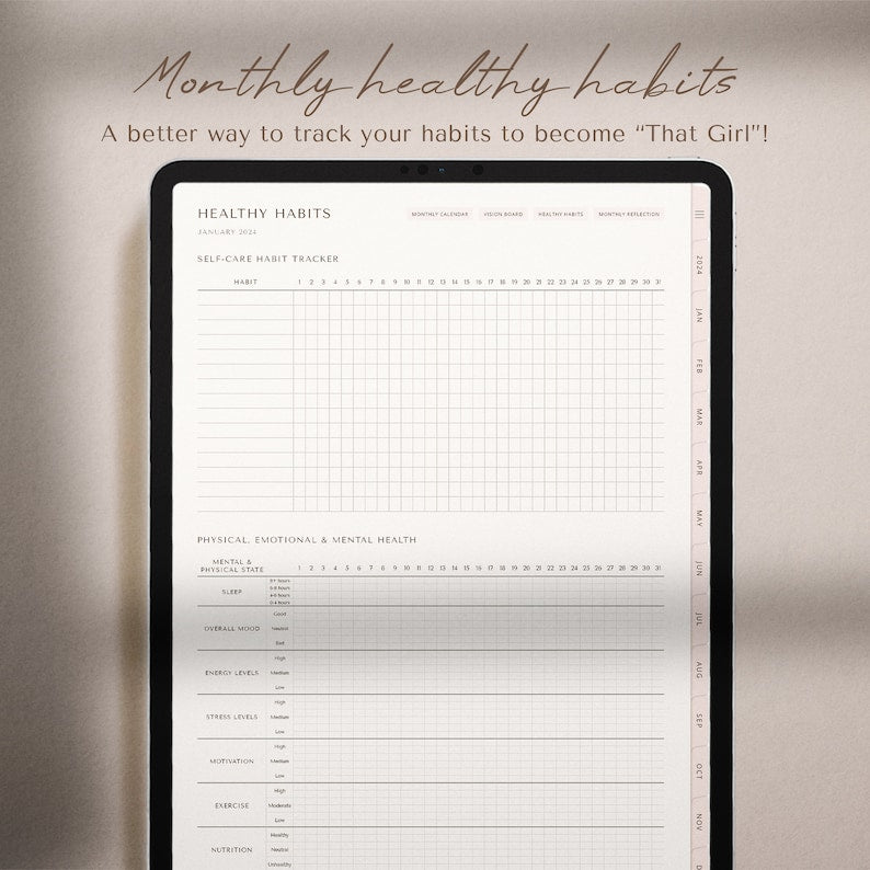 LuxeLife - Empowering 2024-2025 Digital Planner (90% OFF)