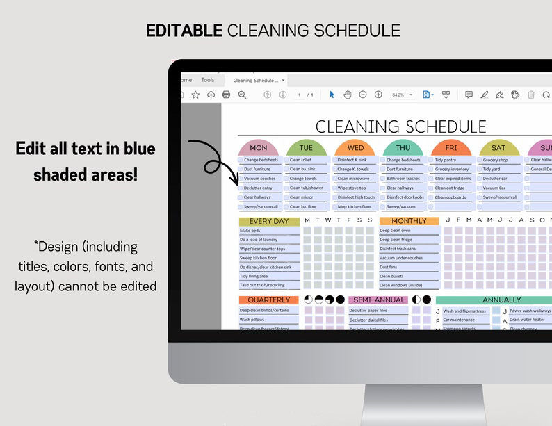 CleanMaster Planner – Your Ultimate Editable Cleaning Schedule (90% OFF)