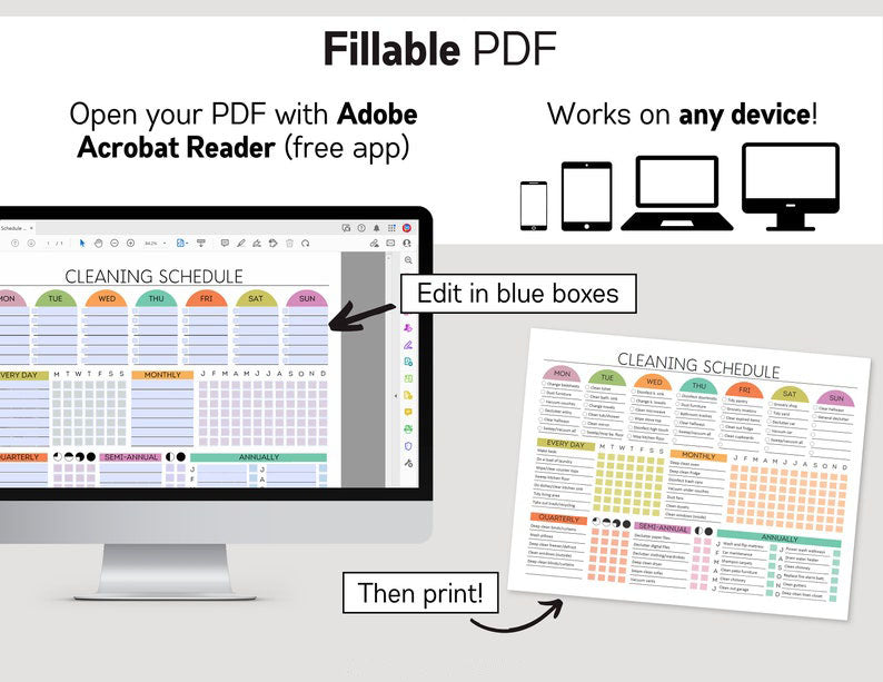 CleanMaster Planner – Your Ultimate Editable Cleaning Schedule (90% OFF)